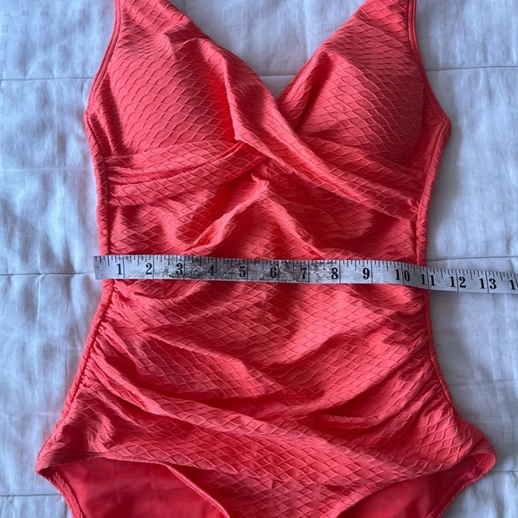 NWT Sea Level Honeycomb Cross Front Multi Fit One Piece 4-6 Tangerine - Picture 14 of 16